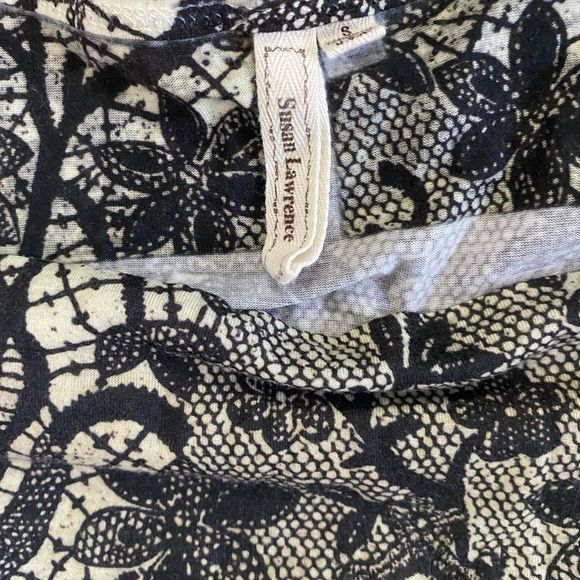 Susan Lawrence Boat Neck Shirt Women’s Small Multicolor Flare Sleeve Top Casual - Picture 3 of 6